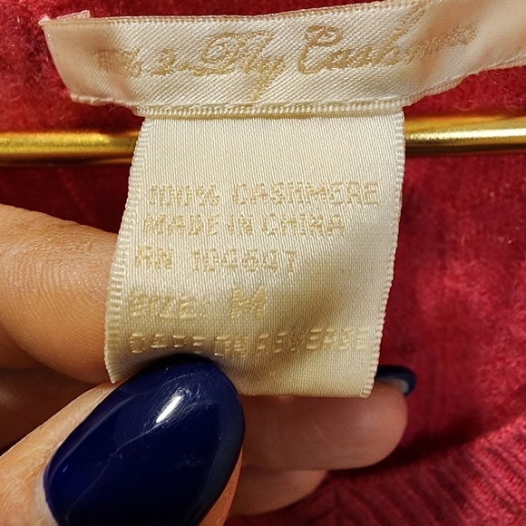 GENEVA pink 100% Cashmere V neck. women's sweater size M - Picture 5 of 9